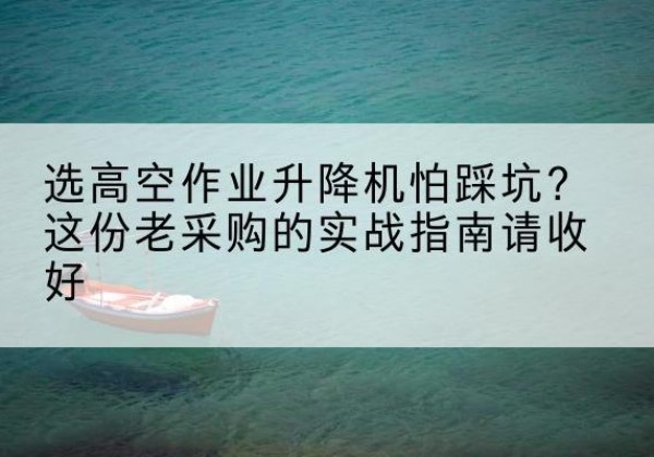 日喀则高空作业升降机厂家推荐-选高空作业升降机怕踩坑？这份老采购的实战指南请收好